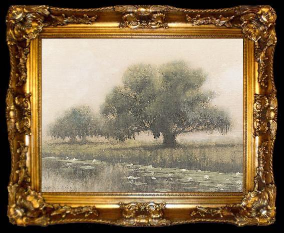framed  Alexander John Drysdale Louisiana Live Oaks Audubon Park, ta009-2